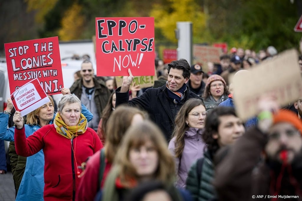 Onderwijsprotest op Malieveld op 25 november