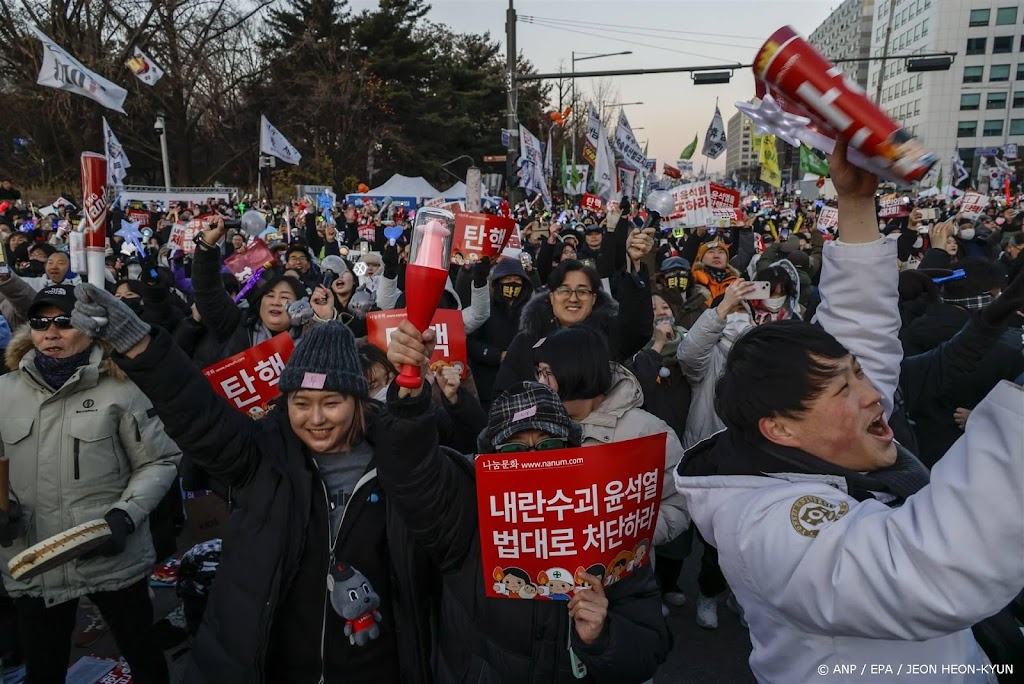 Feest bij oppositie en demonstranten Zuid-Korea na afzetten Yoon