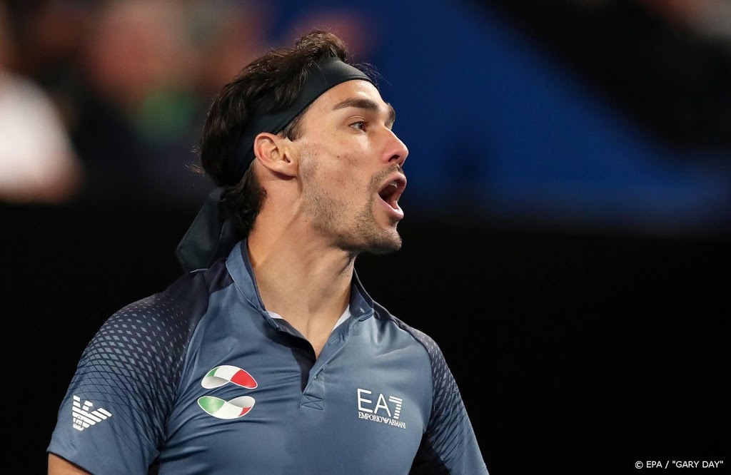 Tennisser Fognini snel klaar in Auckland