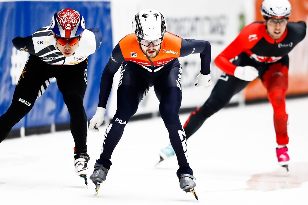 Brons shorttracker De Laat in Dordrecht ondanks val