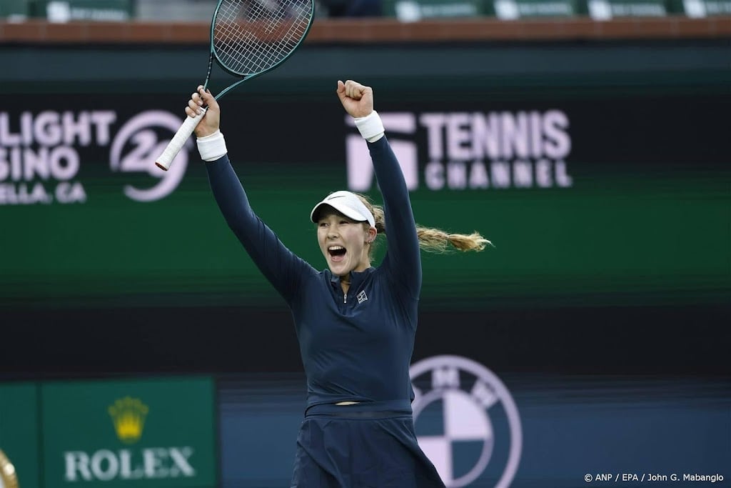 Tennisster Andrejeva (17) nu ook finaliste op Indian Wells