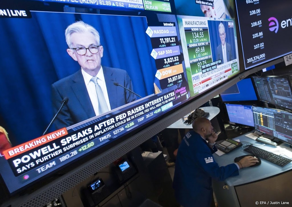 Wall Street kleurt groen na ferme rentestap Federal Reserve