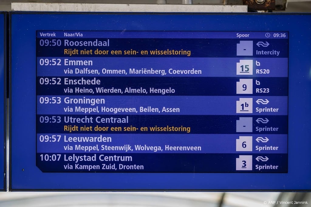 Treinverkeer blijft verstoord op meerdere trajecten