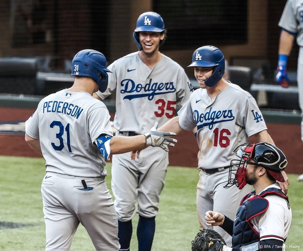 Honkballers Dodgers slaan hard terug tegen Braves 