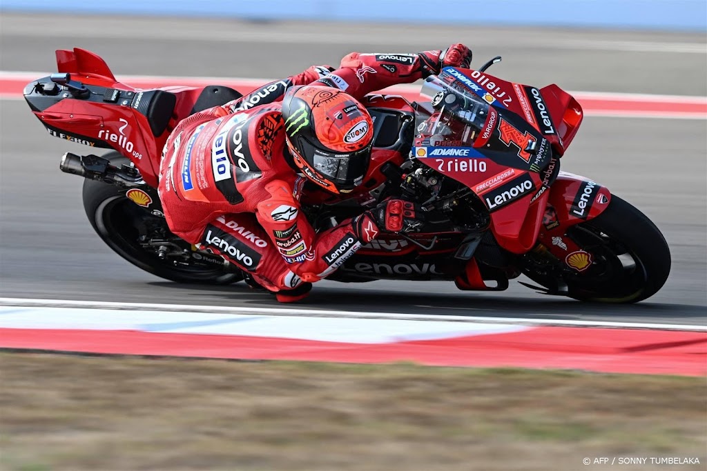 Bagnaia herovert koppositie MotoGP na crash Martin in Indonesië