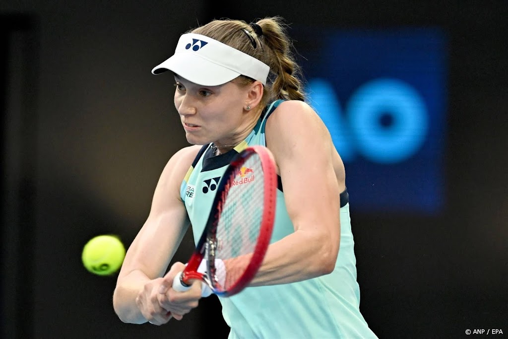 Titelkandidaat Rybakina met moeite door op Australian Open