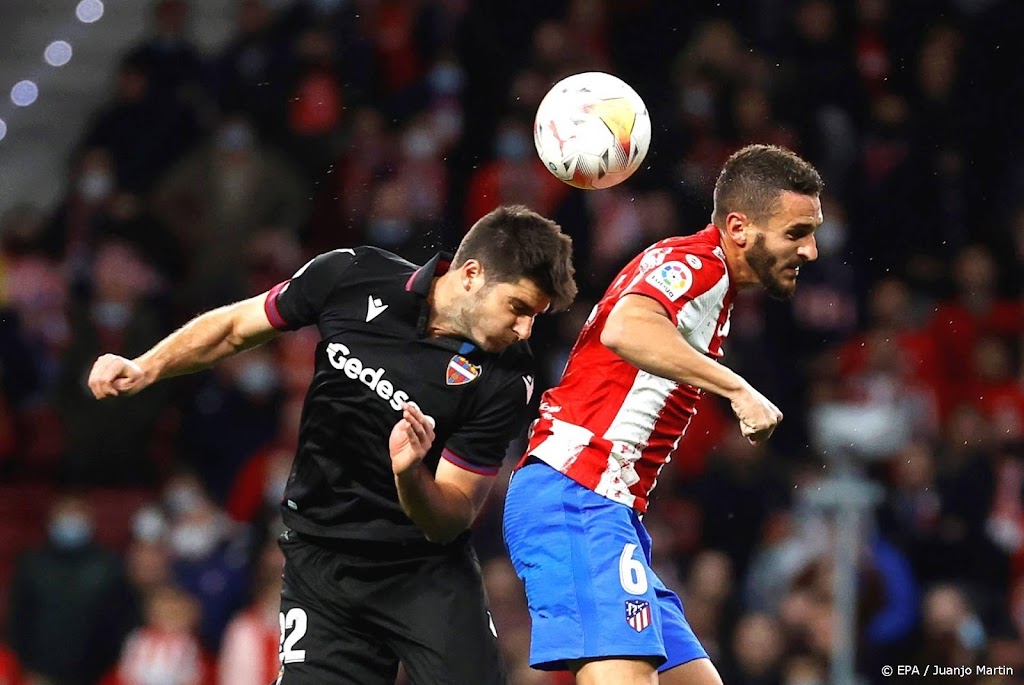 Blamage Atlético op eigen veld tegen hekkensluiter Levante