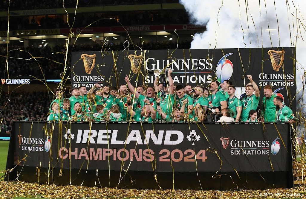 Rugbyers Ierland winnen Six Nations voor tweede jaar op rij 