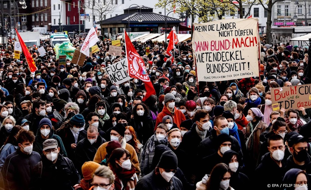 Arrestaties bij protest tegen afschaffing huurplafond Berlijn