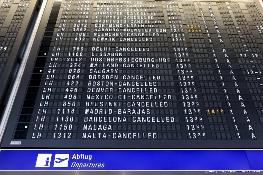 Weer honderden vluchten in Duitsland geannuleerd door staking