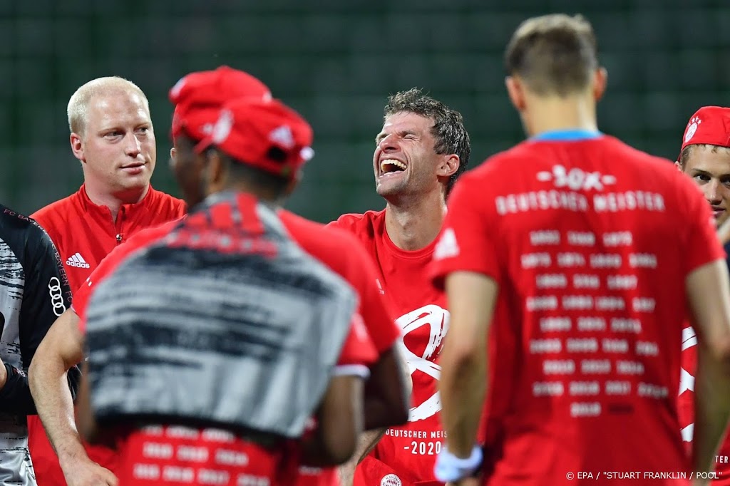 Müller euforisch na zijn negende landstitel met Bayern
