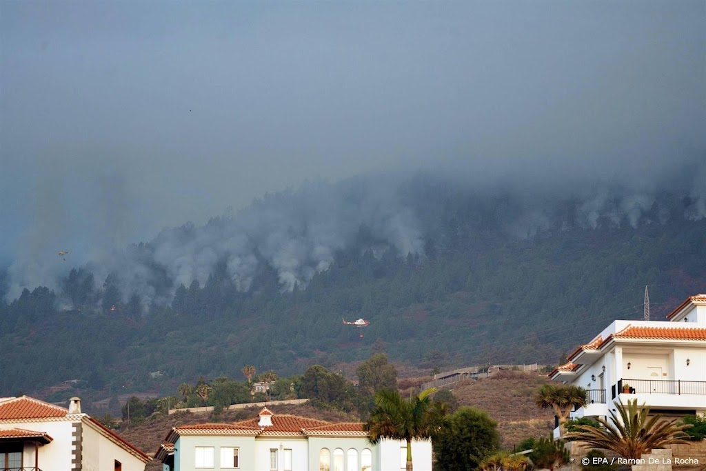 Natuurbrand Tenerife verspreidt zich over gebied van 800 hectare