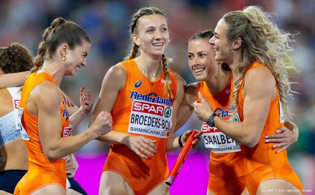 Estafettevrouwen grijpen derde EK-goud op rij op 4x400 meter