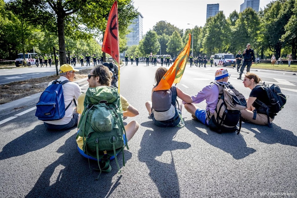 Klimaatactivisten verwijderd van de A12