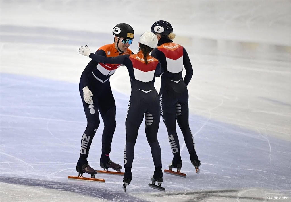 Goud voor gemengde aflossingsploeg bij wereldbeker shorttrack