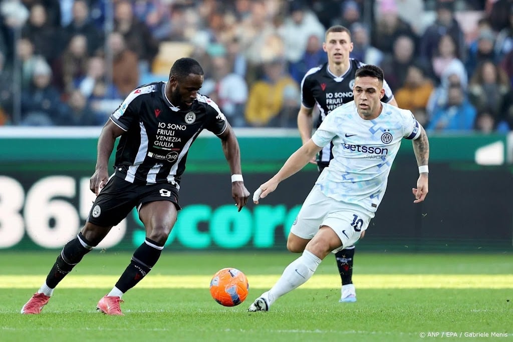 Koploper Internazionale boekt minimale zege bij Udinese