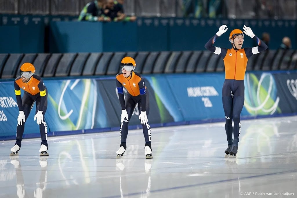 Schaatsers grijpen opnieuw naast brons op ploegenachtervolging