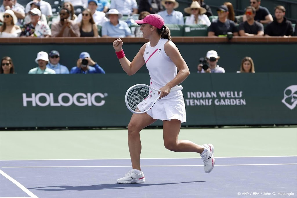 Tennisster Swiatek verslaat Sakkari en wint weer Indian Wells