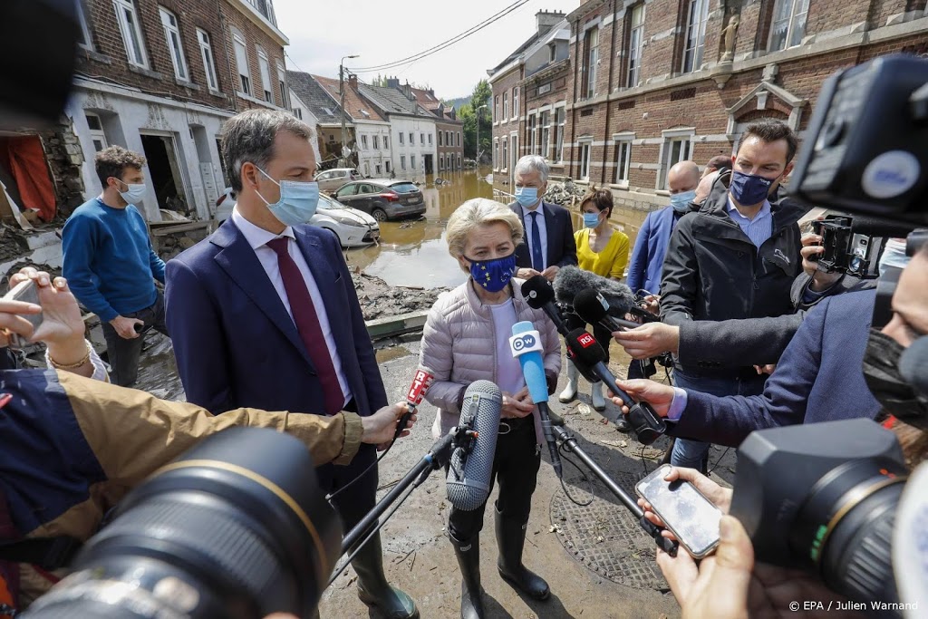 Belgische premier bezoekt rampgebieden watersnood