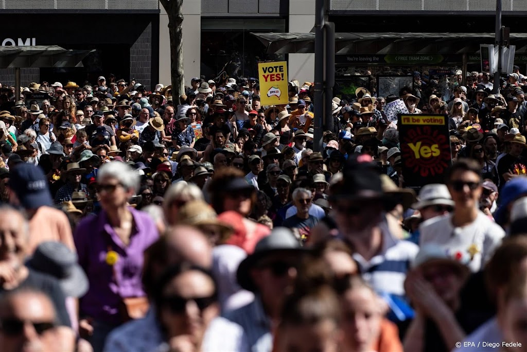 Australiërs de straat op voor referendum over inheemse bevolking