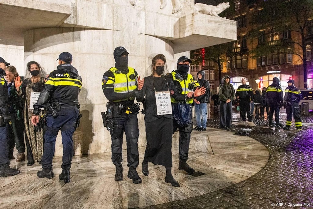 Tientallen pro-Palestijnse betogers aangehouden op de Dam