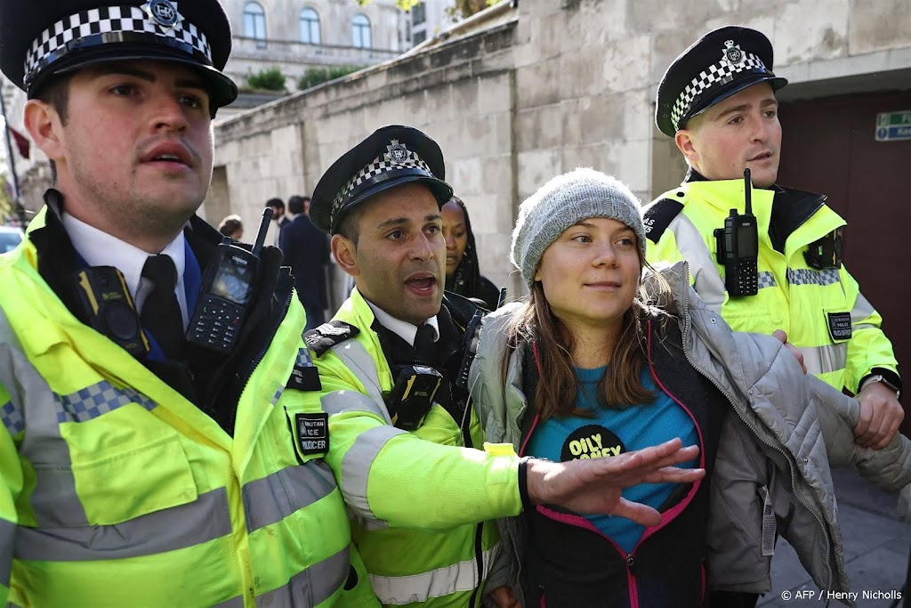 Greta Thunberg opgepakt bij klimaatprotest in Londen