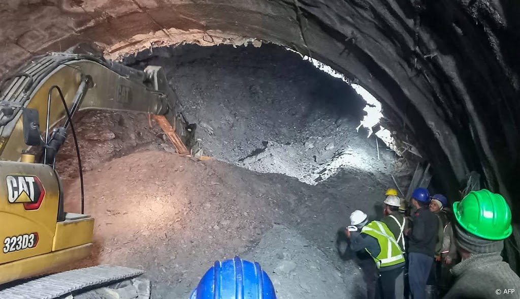 Weer tegenslag voor reddingswerkers bij ingestorte tunnel India