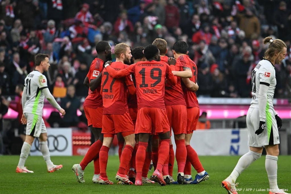 Koploper Bayern München in Bundesliga ook langs VfL Wolfsburg