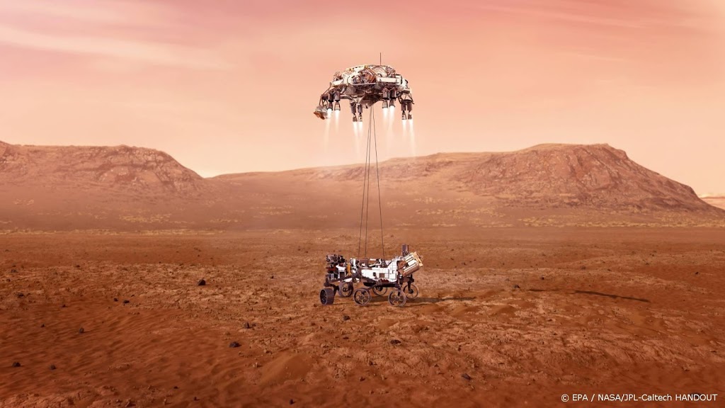 Amerikaanse verkenner landt op planeet Mars