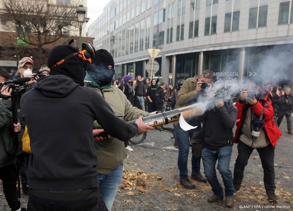 Protestmars met boeren in Brussel vroegtijdig beëindigd