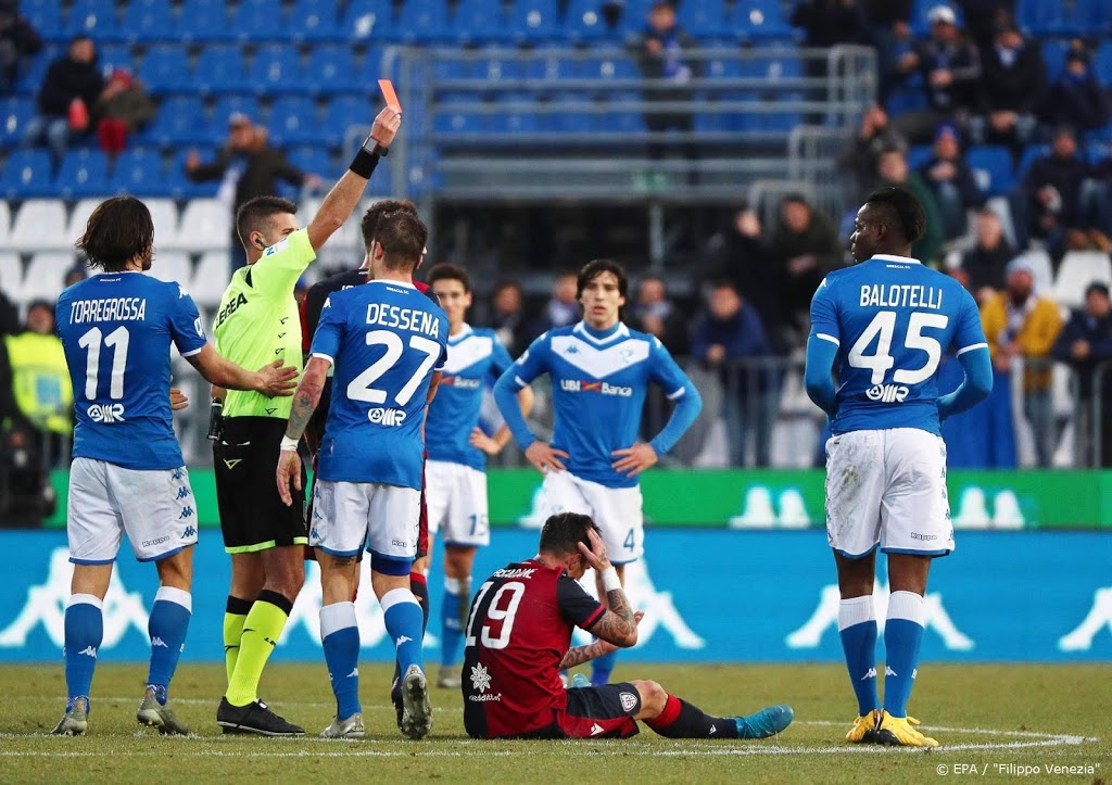 Dertiende rode kaart voor aanvaller Balotelli