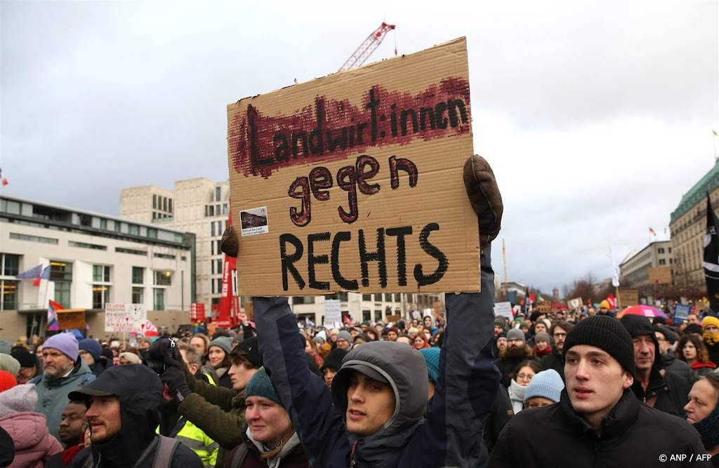 Duitsland de straat op tegen extreemrechts