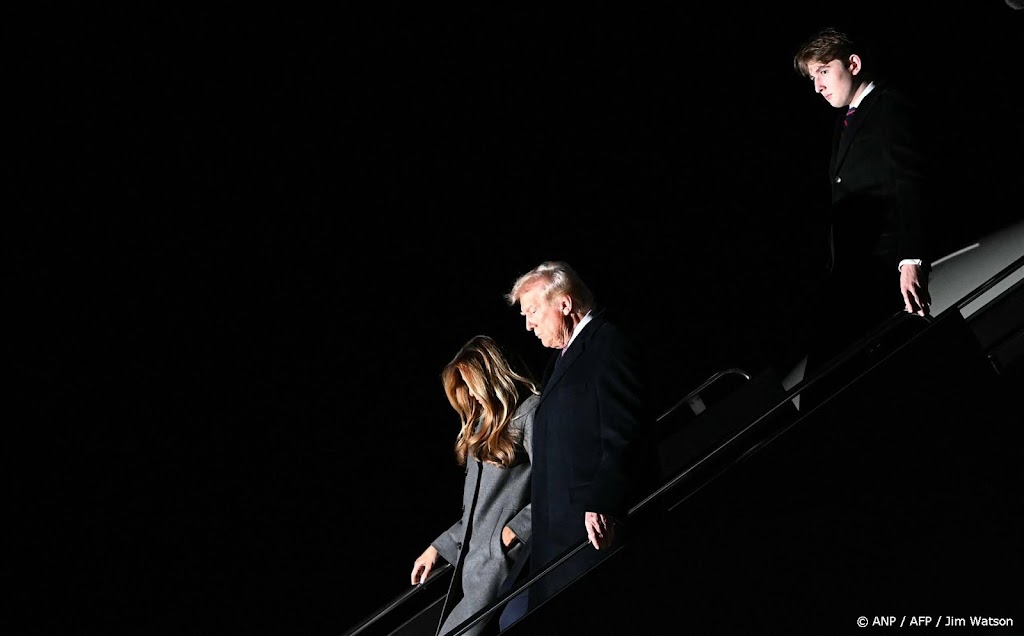 Aankomende president Trump aangekomen in Washington