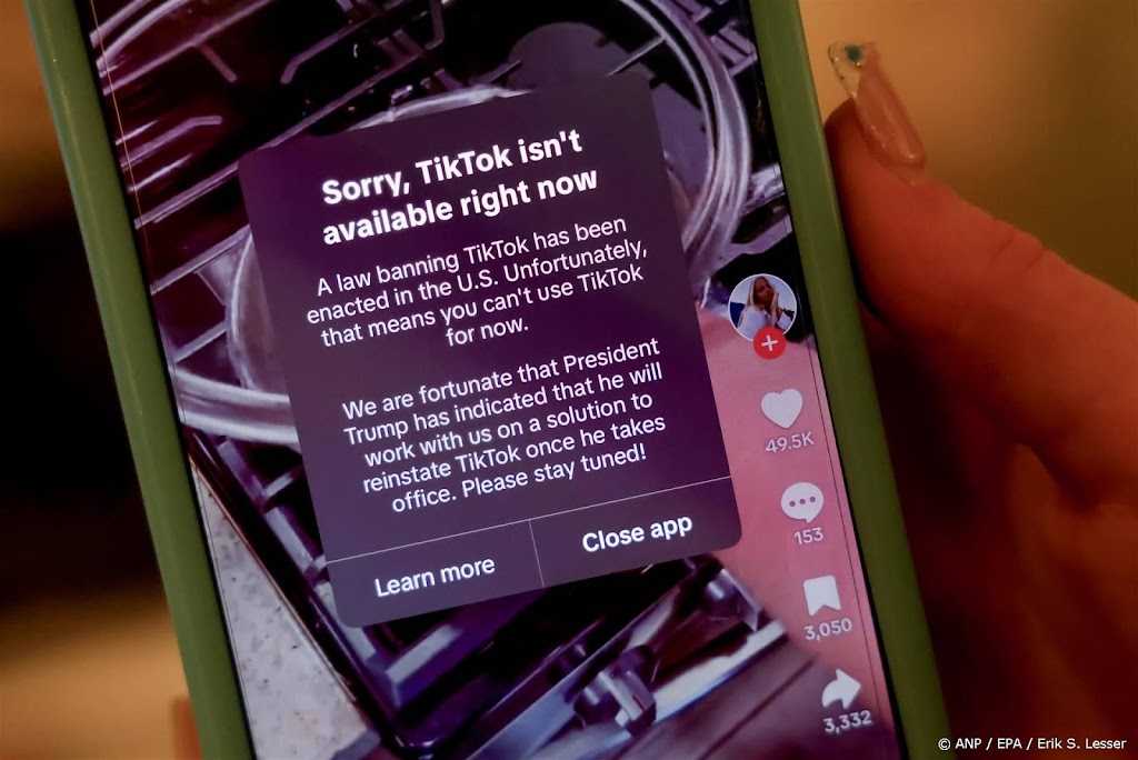 TikTok niet langer beschikbaar voor Amerikanen