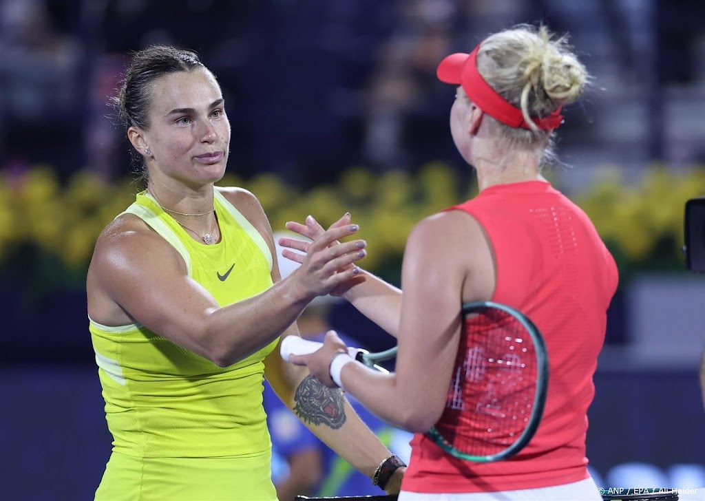 Tennisster Sabalenka ook in Dubai vroegtijdig uitgeschakeld
