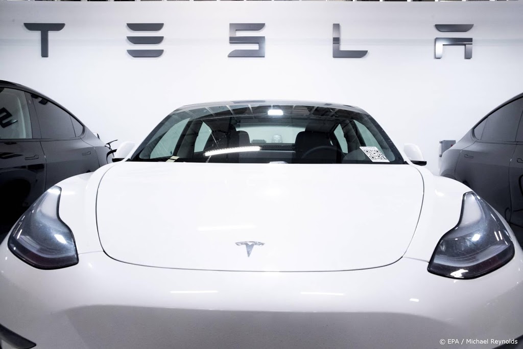 Boze Teslarijdster klimt uit protest op model 3 tijdens autoshow