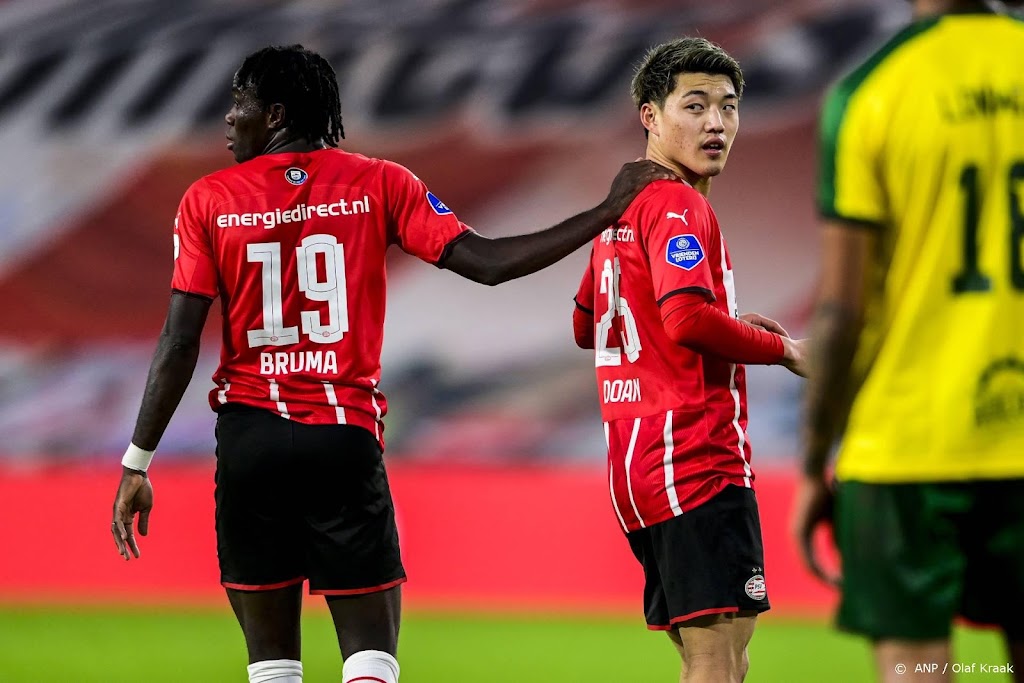 PSV met Gakpo, Bruma en Doan tegen RKC Waalwijk