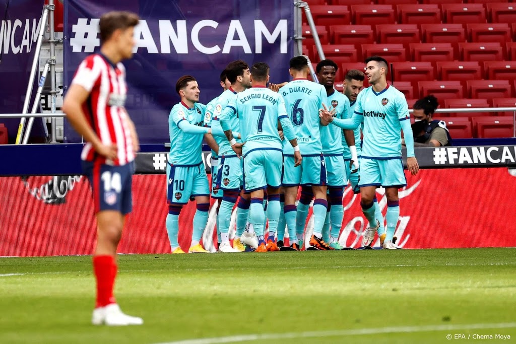 Levante bezorgt koploper Atlético Madrid tweede nederlaag