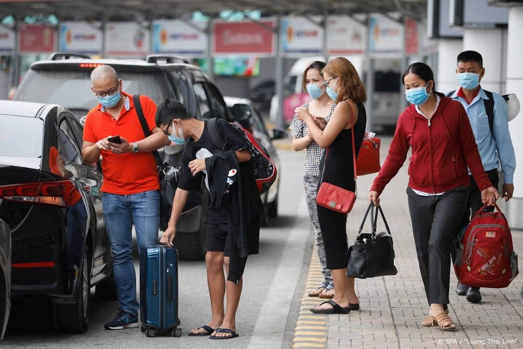 Toeristen Vietnam zijn op weg terug naar Nederland