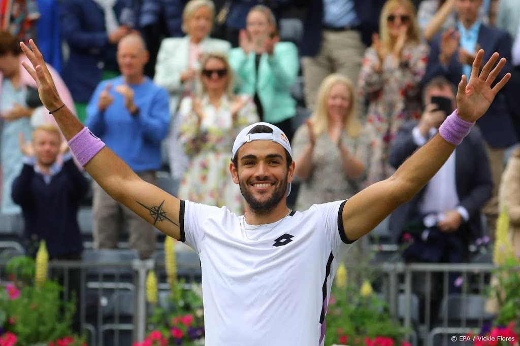 Tennisser Berrettini de sterkste op gras van Queen's