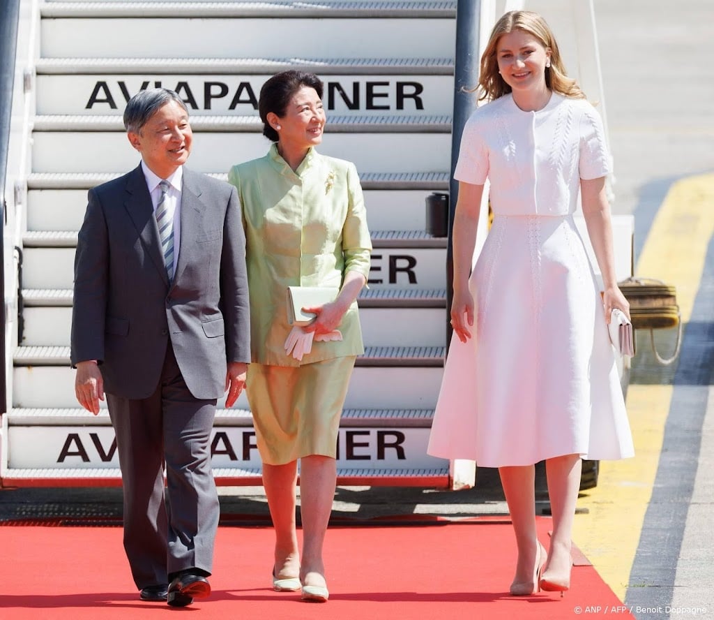 Japans keizerspaar na bezoek aan Nederland ontvangen in België