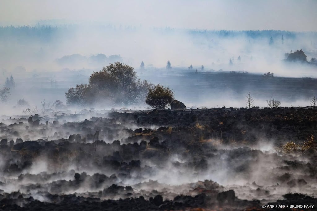 Bestrijding van brand Hoge Venen bemoeilijkt door storm