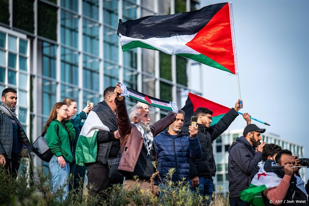 Pro-Palestijnse demonstratie bij Internationaal Strafhof Den Haag