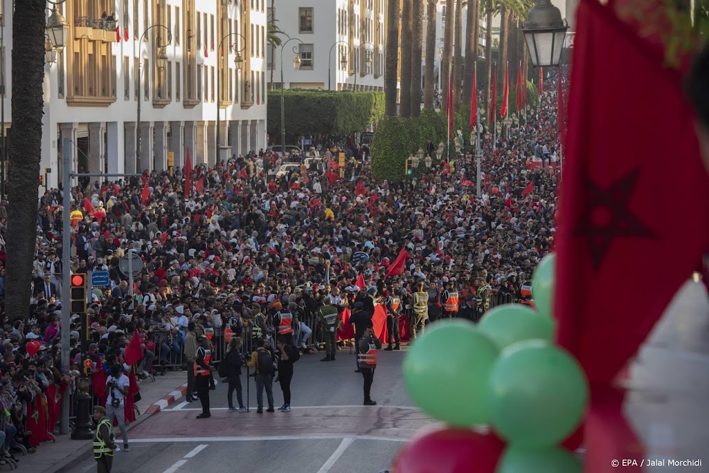 Tienduizenden Marokkanen juichen voetbalelftal toe in Rabat