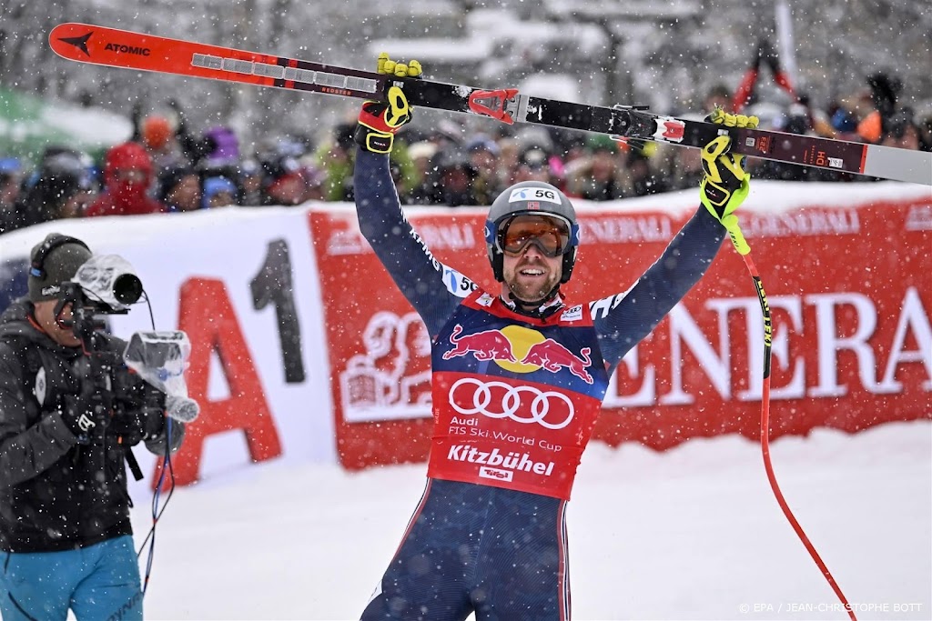 Noorse skiër Kilde wint afdaling op beruchte Streif opnieuw
