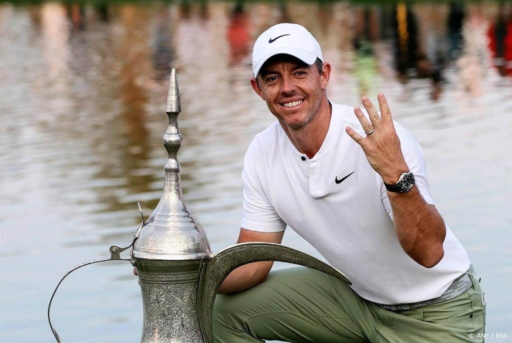 Golfer McIlroy wint in Dubai, Luiten net buiten top 20