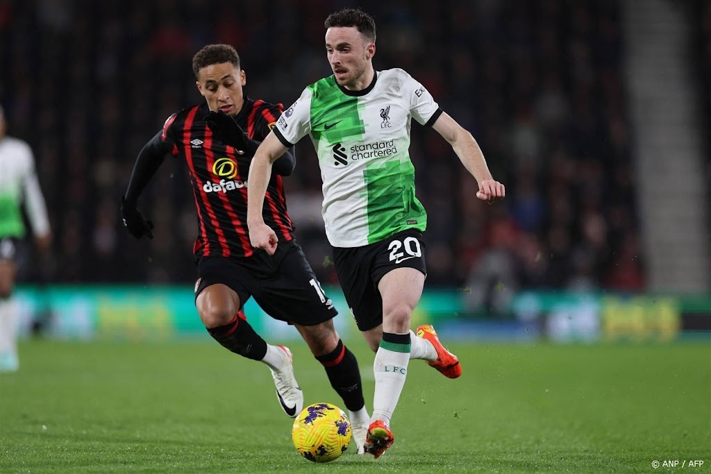Jota en Núñez bezorgen koploper Liverpool 4-0-zege op Bournemouth