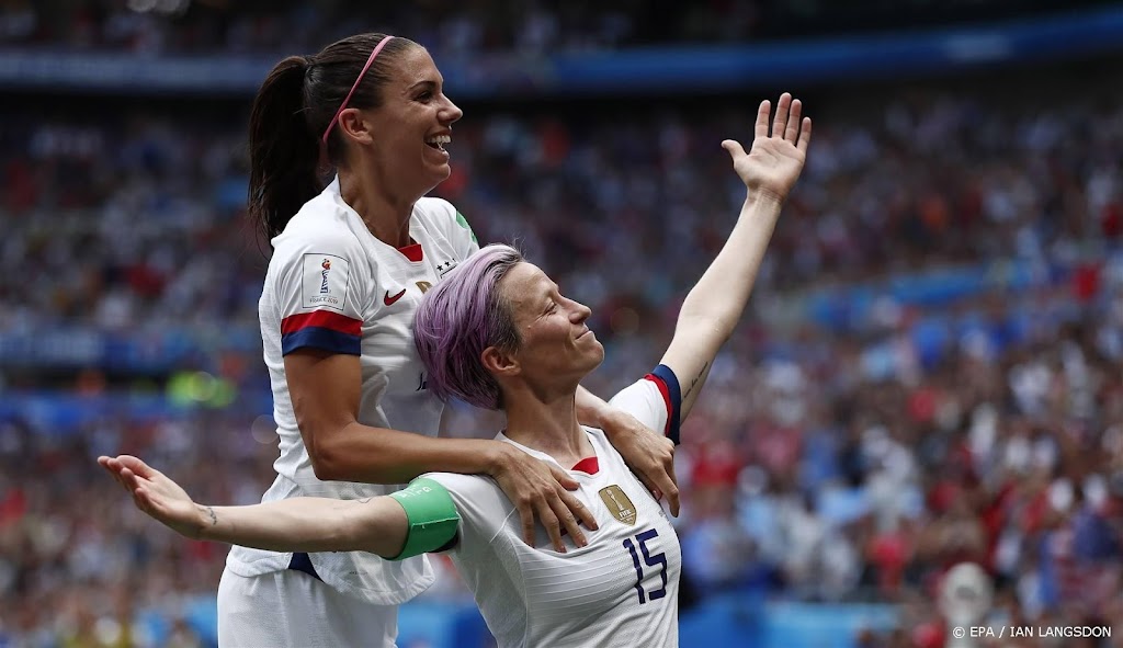 Amerikaanse voetbalsters met Rapinoe en Morgan naar WK