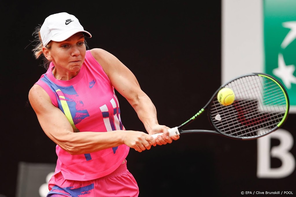 Tennisster Halep wint titel in Rome na opgave van Pliskova