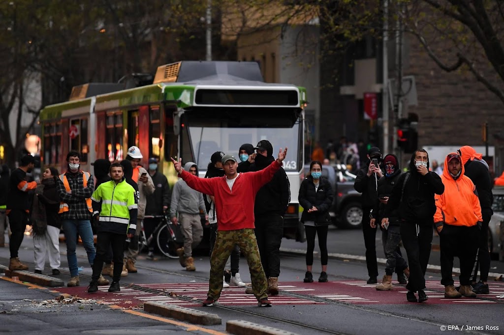 Melbourne legt bouwsector stil na gewelddadige coronaprotesten